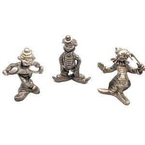METAL FIGURINES SET - CLOWNS CIRCUS Pewter VINTAGE - Set of 3